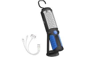 SunTop Lampe d'inspection Lampe led Rechargeable, Lampe de Travail led Rechargeable Avec Magnétique Lampe de Torches de LED Lampe D'inspection Lampe de Travail