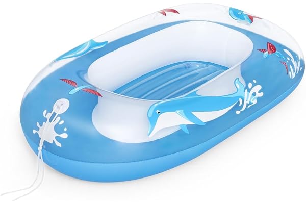 Bestway | Uppblåsbar babybåt, poolflottar för barn, pojkar och flickor, uppblåsbar simbassäng flottör