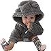 Produktbild Kinderjacken,Trada Unisex Kleinkind-Baby-Jungen-Mädchen-Pelz-Hoodie-Winter-Warme Mantel-Jacke Nette Starke Kleidung Winterjacke Mit Kapuze (110, Grau)