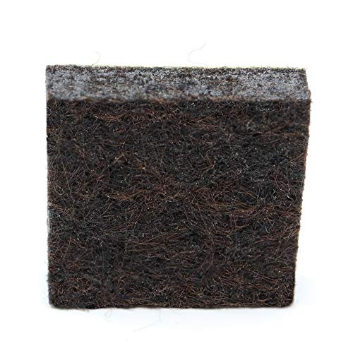 16 x almohadillas de fieltro | 20x20 mm | marrón | quadrati | Patas de muebles adhesiva de la máxima calidad (5.5 mm) de Adsamm®