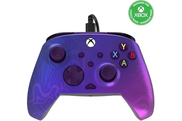 PDP REMATCH XBOX filaire manette Purple Fade for Xbox Series X|S, Xbox One, Officially Licensed
