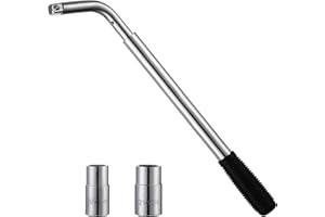 WiMas Clé Démonte-Roue Télescopique, Clé de Roue Extensible 17/19mm et 21/23mm Clé à Ergots TéLescopique pour la Réparation de Pneus de Caravane de Camion de Voiture