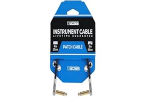 BOSS BPC-8 – lunghezza 20 cm/8 in. – Patch cable salva-spazio per pedali con spine pancake sottili, per le pedaliere