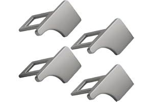 MPQDFG Gurtstecker Auto 4 Stück Auto Sicherheitsgurt Clip Anschnaller Adapter Gurt Alarm Stopper Sicherheitsgurt Schnalle Clip Sicherheitsgurt Clip für PKW LKW Transporter Silbrig