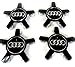 Produktbild Set von Nabenkappen für Alufelgen, Schwarz, 5 Speichen, Audi-Logo, 134 mm, 4F0601165N