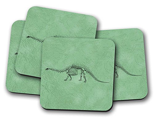 Silver KangarooSilver Kangaroo Dinosaur Drinks Coasters - set of 4 drinks mats ideal new home present or housewarming gift