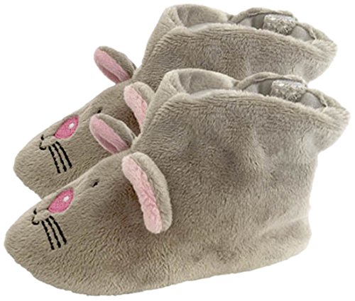 Preisvergleich Produktbild CEL Plüschtiere – Plüsch Hausschuhe Maus, grau (Mae 257raton)