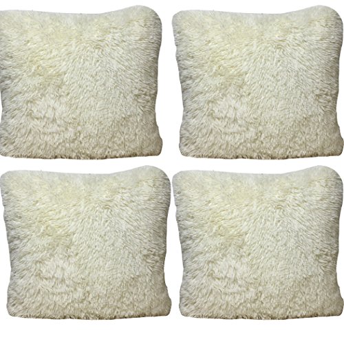 Funda de cojín decorativa de suave terciopelo, 4 unidades