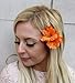 Price comparison product image Double Orange Amaryllis Lily Flower Hair Clip Rockabilly Fascinator 1950s 5240