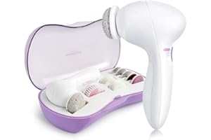 TOUCHBeauty 9 in 1 Electric Foot Callus Remover Hard Skin Remover Manicure and Pedicure Set Two Speed Setting Battery Operated AG-0601BP