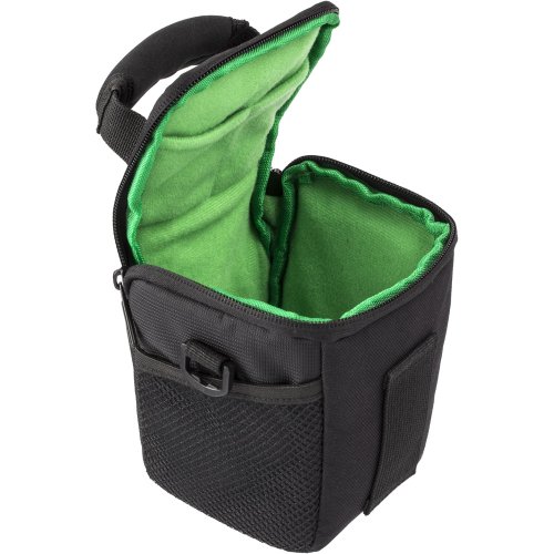RIVACASE Tasche f  r Kompakt- und Systemkameras - elegante Kameratasche mit Zubeh  rf  chern und G  rtelschlaufe - Schwarz