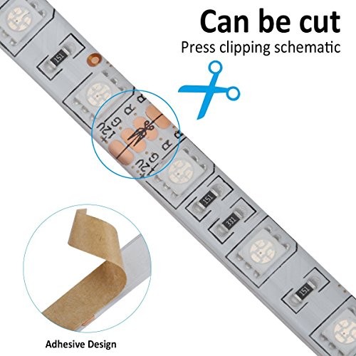 CORST Wasserdicht UV Schwarzlicht LED Streifen 5M 500cm SMD 5050 LED 300 395-405mm UV Strip Licht Flex Licht Schwarzlicht - 5