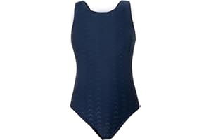 imKutie Girls Swimsuit, Kids One Piece Racerback Swimwear Athletic Quick Dry Swimming Costume UPF 50+ Beach Bathing Suit for 3-13 Years