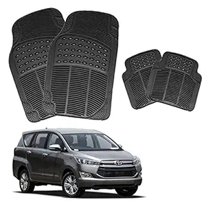 SHOOLIN Rubber Passenger Car Front and Rear Rubber Floor Mat for Toyota Innova Crysta