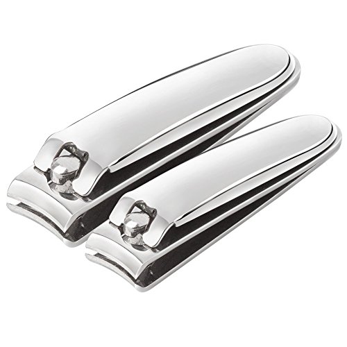 KEDSUM Nail Clippers Pack of 2-Stainless Steel Toenails Fingernails Cutter with Built-in Nail File for Men, Women, Baby