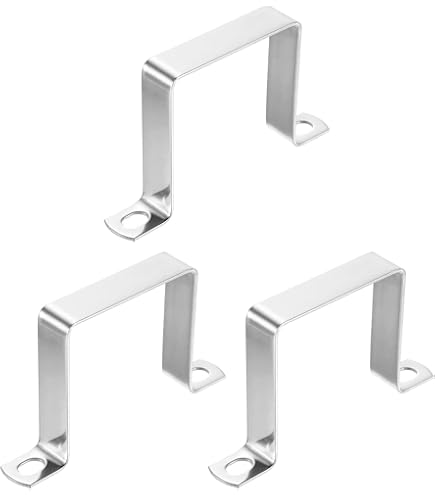 ZYAMY 6PCS U-Shaped Strut Connector Brackets - 18x22mm Stainless Steel Right Angle Clips