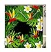 Produktbild KnSam Duschvorhang Anti-Schimmel Wasserdicht Vorhänge an Badewanne Bad Vorhang für Badezimmer Blume Blätter 100% PEVA inkl. 12 Duschvorhangringen 165 x 200 cm