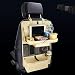 Produktbild IACON Auto Rücksitz Organizer mit Beheizt werden kann Speise Sack für Baby PU Leder iPad Mini Halter, Rückenlehnenschutz Auto Organizer, Aufbewahrungstasche Trittmatte Reise (Champagner gold)