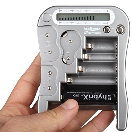 Kraftmax Batterietester Universal Batterie und Akku Testgerät mit LCD-Display – NEUESTE VERSION MW333 / LX5900 mit Knopfzellen Test - 3