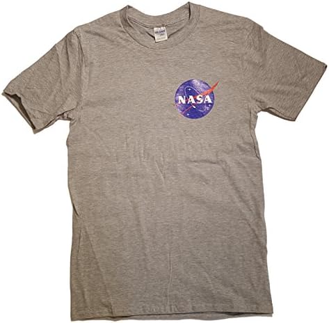 Toykoshi NASA Meatball Badge Logo Men's Premium T Shirt Licensed (GTP) (Extra Large, Grey)