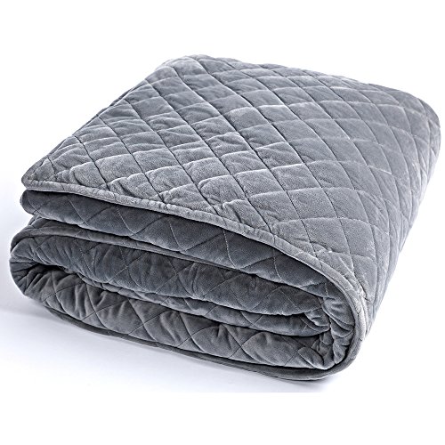 BUZIO Removable Weighted Blanket Duvet Cover for Weighted blanket Inner Layer to Keep Clean By Just Cover, Easy Care, 60 x 80 Inches?Gray