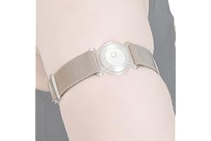 DiaBrothers Freestyle Libre 3 - Fascia di fissaggio con cinturino regolabile - Supporto: trasparente - Bracciale: beige - Taglia: S (15-25 cm)