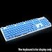 Produktbild SSXY Gaming-Tastaturkappe, runder Punk-Retro-Tastenkappe Abs Mechanische Tastaturkappe Abs 104 Hintergrundbeleuchtung - Blau