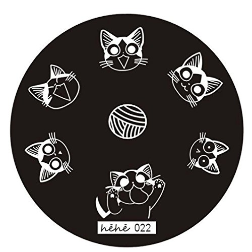 LHWY Nail Art Image Stamp Stamping Plates Manicure Template Hehe Series 022