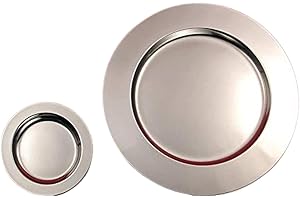 FranquiHOgar - Set 12 Piezas para Mesa, 6 Bajoplatos y 6 Paneras, Acero Inoxidable, Ligeros y Duraderos, Fácil de Lavar, Estilo Moderno - Plata, 6PANERAS+6BAJOPLATOS, Acero Inoxidable
