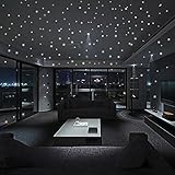 JiaMeng Glow In The Dark Star Pegatinas de Pared Dots and Moon Starry Sky...