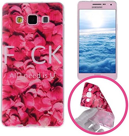 Silingsan Silicone Case for Samsung Galaxy A3 2015 SM-A300F TPU Rubber Gel Cover Ultra Slim Thin Phone Skin Soft Flexible Shell Anti-Scratch Anti-Shock Protective Bumper - Pink Petals