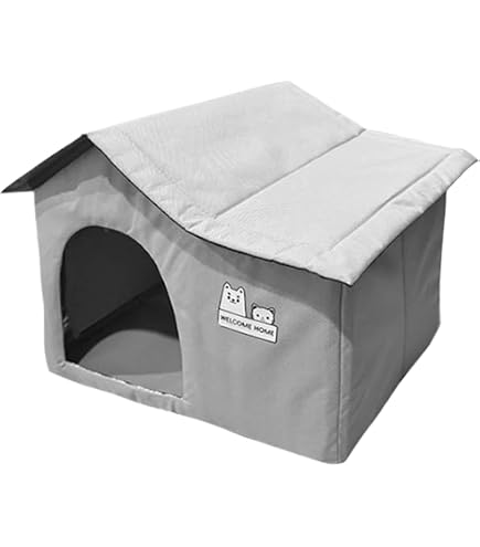 Caseta Refrescante Para Gatos Cerrada - Con Forro De Aluminio, Extraíble, Para Gatos Pequeños, Medianos Y Grandes