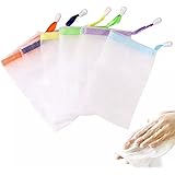 Guufoo, 10 sacchetti per sapone, con coulisse, sacchetto in rete per il bagno, sacchetto per sapone con chiusura autoadesiva,