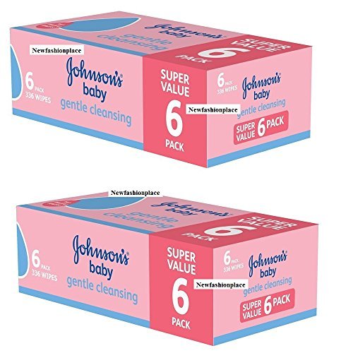 12 x 56 Pack = 672 Johnson's Johnsons Skincare Baby Gentle Cleansing Wipes