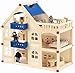 Produktbild Großes Puppenhaus aus Holz mit Mobiliar und vier Puppen - 3 Etagen