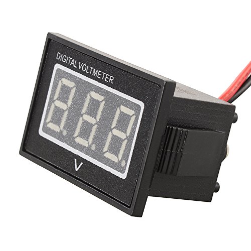 XCSOURCE DC3-30V Wasserdichtes Digital Voltmeter Blaues LED-Anzeige 12V/24V Voltmeter Messgerät Verkleidungs Batterie Volt Monitor Prüfvorrichtung mit Kabel TE523 - 4