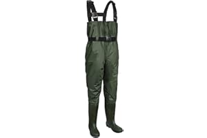 CROCH Fishing Chest Waders with Boots Waterproof and Breathable Waders for Men and Women, Sizes EU 38-47/UK 5-14