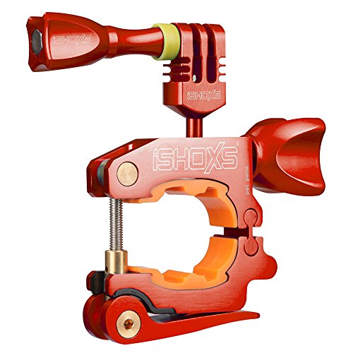 iSHOXS ProMount, CNC-gefrster Aluminium GoPro Mount mit Exzenter Schnellhebelverschluss, Grosser Klemmbereich, verwindungssteif - Voll-Aluminium-Ausfhrung - Rot iSHOXS ProMount, CNC-gefrster Aluminium GoPro Mount mit Exzenter Schnellhebelverschluss, Grosser Klemmbereich, verwindungssteif - Voll-Aluminium-Ausfhrung - Rot