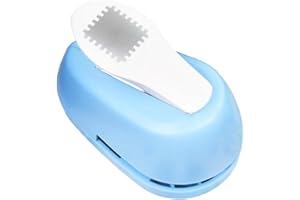 kowaku Poinçon à Onglets pour Dossier Portatif, Séparateur de Feuilles Mobiles, Poinçon d'Étiquette Multifonctionnelles avec Lame en Acier au Carbone, Perforateur pour d'Étiquettes, Timbres, Bleu