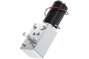 DEWIN Schneckengetriebemotor 8-mm-Welle, 12 V Umkehrbarer Getriebemotor 10 U/min, Hochdrehzahlreduzierende Getriebemotoren Reversed Mini Turbine für Fenster, Türöffner, Miniaturwinde