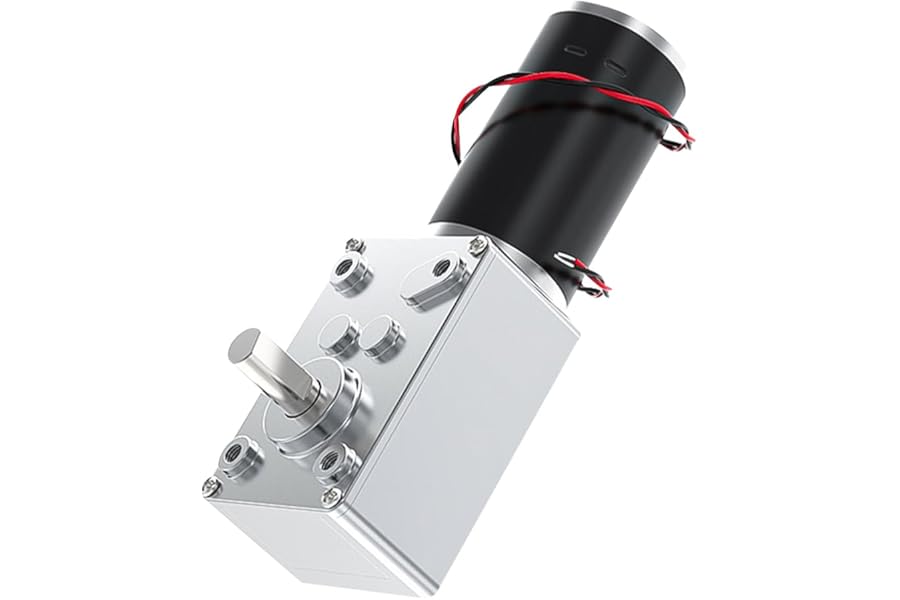 High Torsion Speeds-Reducing Electric Gearbox Motor Reversible Worm Gear Motor,8mm Shaft 12V(12V,12rpm)