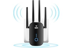 PHAVN Ripetitore WiFi, 1200Mbps Amplificatore WiFi Banda Doppia 5GHz&2.4GHz WiFi Extender con 4 Antennes, Porta LAN/WAN, LED Segnale Intelligente, Ripetitore WiFi Supporta Modalità Ripetitore/Router/AP