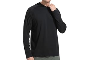 Arcweg Rash Vest Mens Long Sleeves Rashguard Swimming Shirts Running Gym Hoodie Tops UV Protection UPF 50+ Quick Dry Cycling Training Workout Diving Hoodies Sports Top Rashie