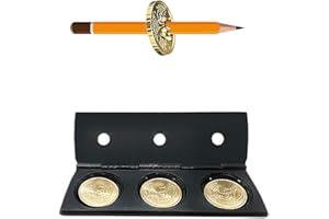 ProTriXX Pierced Coins in Euro-Version | Geliehene Münzen durchdringen | Penetration Coin | Pencil Thru Coin | Party-Zaubertrick Münzen-Durchdringung für Einsteiger