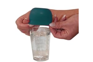 Vital Innovations GmbH Label Label Silikon-Deckel für Strohhalme, flexibler Trinkaufsatz leicht zu dehnen, blau - für Gläser - auslaufsicher - 2 Stück