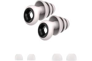 Wulove - tappi per orecchie antirumore, Tappi Orecchie per dormire, Silicone, morbido, Riutilizzabili Lavabili,Due Teste di Ricambio Bianco