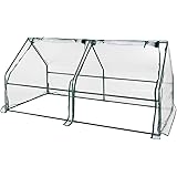 Serra da balcone terrazza giardino,182x92x92 H per piante e fiori, telo PVC, due aperture dall'alto, facile da montare e ripo