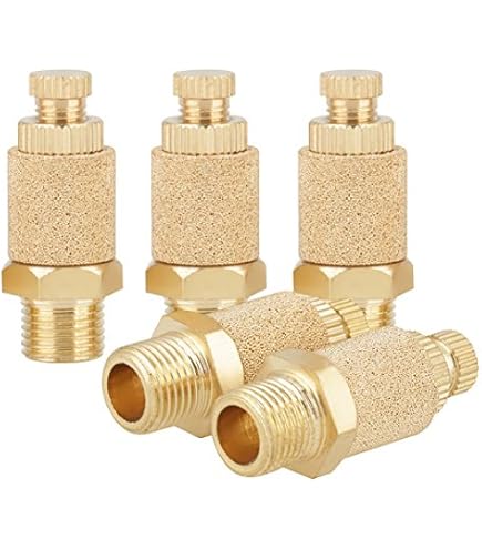 Silenziatore Pneumatico In Plastica 1/2" - Riduttore Rumore Per Cilindri, Elettrovalvole, Sistemi Aria