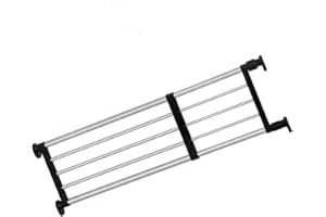 BAOYOUNI Scaffale Telescopico per Armadio in Metallo Mensola Estensibile Ripiano Divisori per Scaffali Regolabile Separatore Organizzare per Guardaroba Camera da Letto Bagno Cucina Adjustable 60-80cm