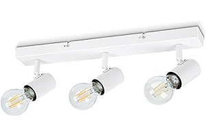 Dehobo Faretti da Parete Interno Orientabili, Bianco Lampadario Faretti Led Soffitto non Inclusa Lampadina E27, Luci da Soffitto e27 per Soggiorno, Corridoio, Entrata o Scale, Max Non più di 60W